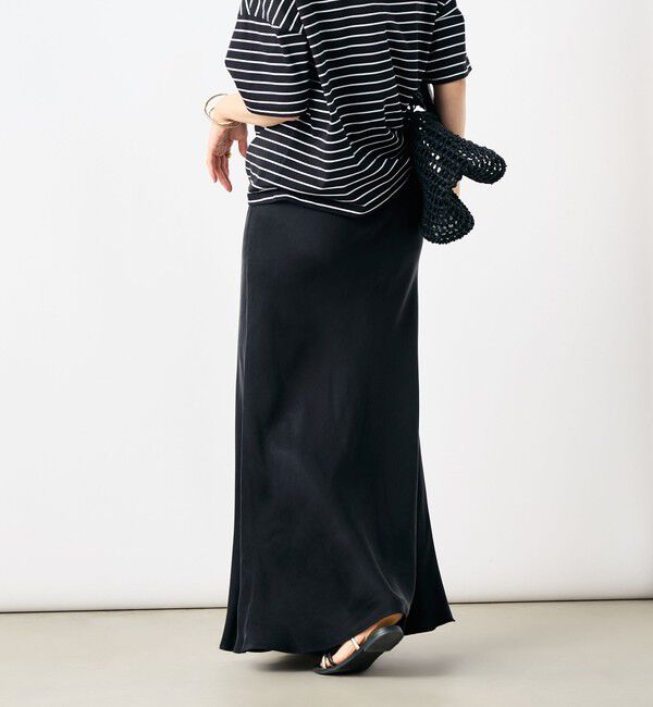 NOLLEY'S「《セットアップ対応》高機能 フィブリルサテンバイヤススカート」|スカート|