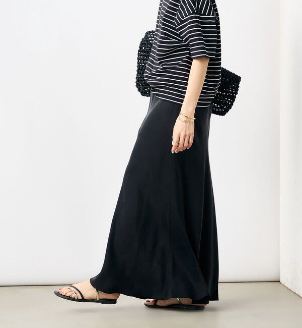 NOLLEY'S「《セットアップ対応》高機能 フィブリルサテンバイヤススカート」|スカート|