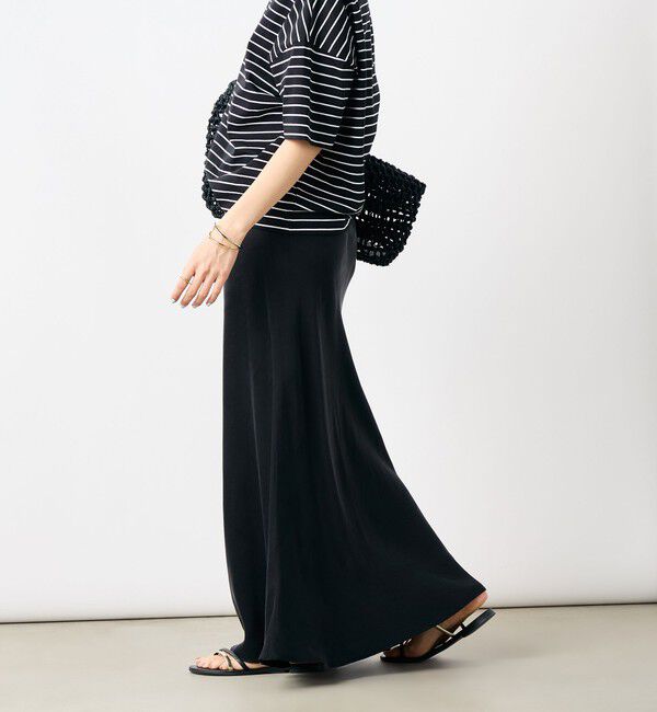 NOLLEY'S「《セットアップ対応》高機能 フィブリルサテンバイヤススカート」|スカート|