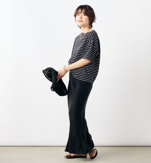 NOLLEY'S「《セットアップ対応》高機能 フィブリルサテンバイヤススカート」|スカート|