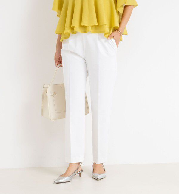 NOLLEY'S sophi「ウォッシャブルドライ2WAYストレッチテーパードパンツ」|その他|ホワイト