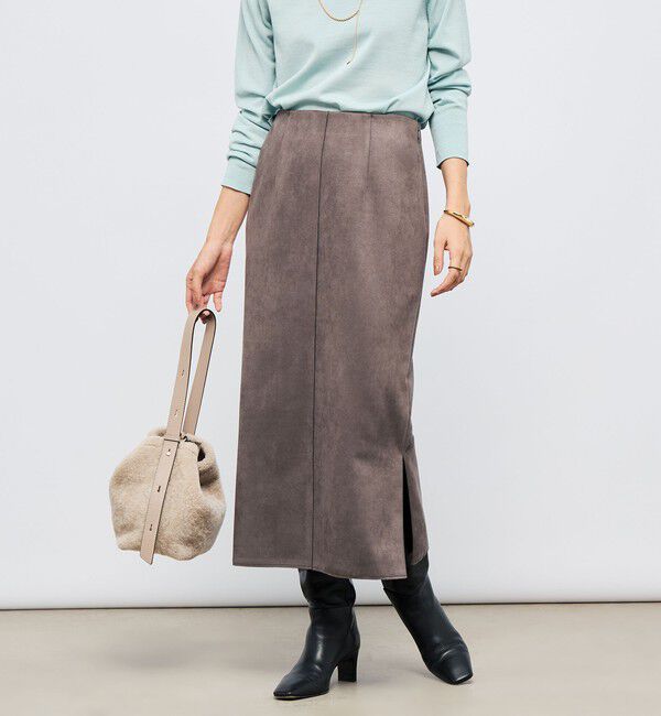 NOLLEY'S sophi「ウォッシャブルスエードダンボールタイトスカート」|タイト|