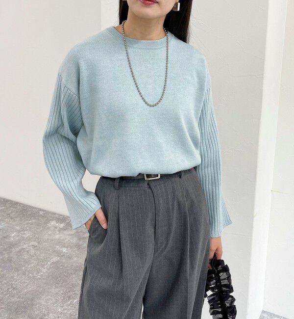 fredy emue「袖リブオーバーニットプルオーバー」|ニット・セーター|