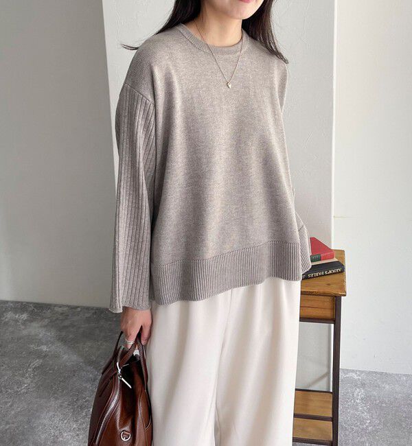 fredy emue「袖リブオーバーニットプルオーバー」|ニット・セーター|