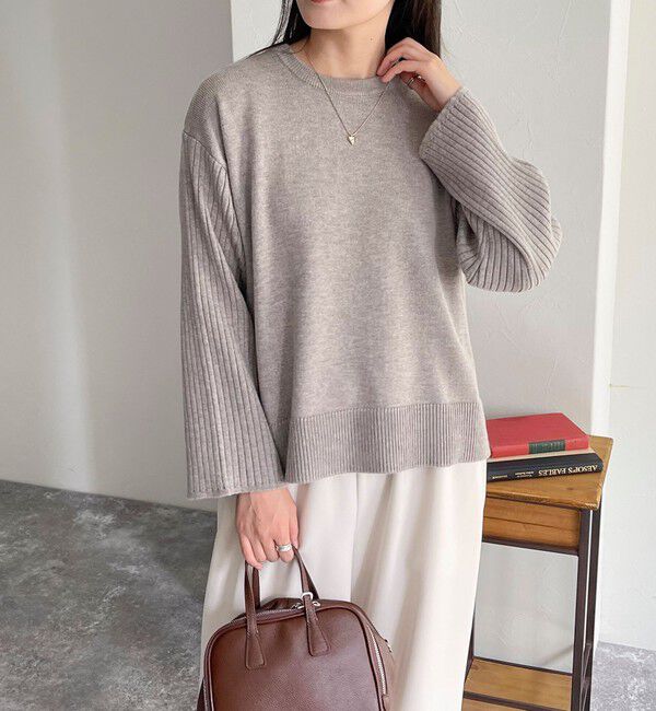 fredy emue「袖リブオーバーニットプルオーバー」|ニット・セーター|