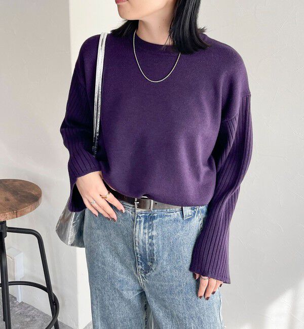 fredy emue「袖リブオーバーニットプルオーバー」|ニット・セーター|