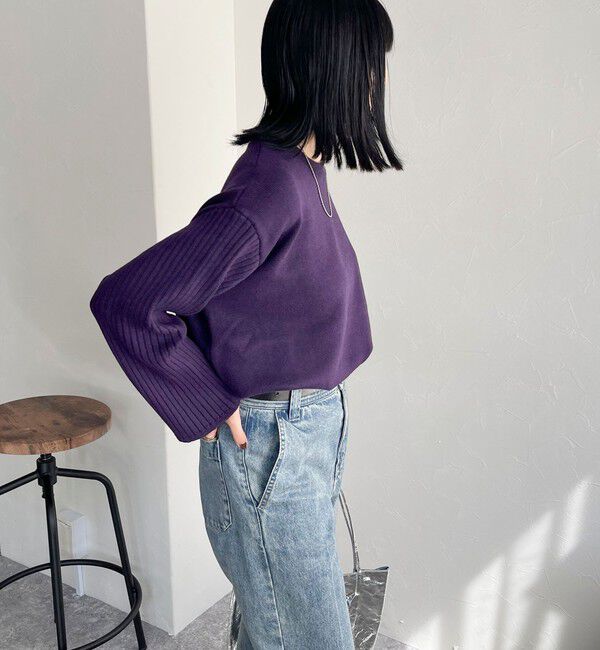 fredy emue「袖リブオーバーニットプルオーバー」|ニット・セーター|