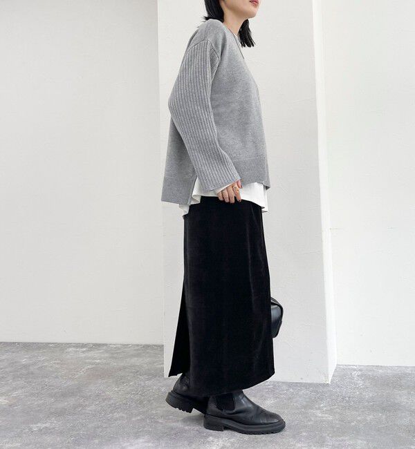 fredy emue「袖リブオーバーニットプルオーバー」|ニット・セーター|