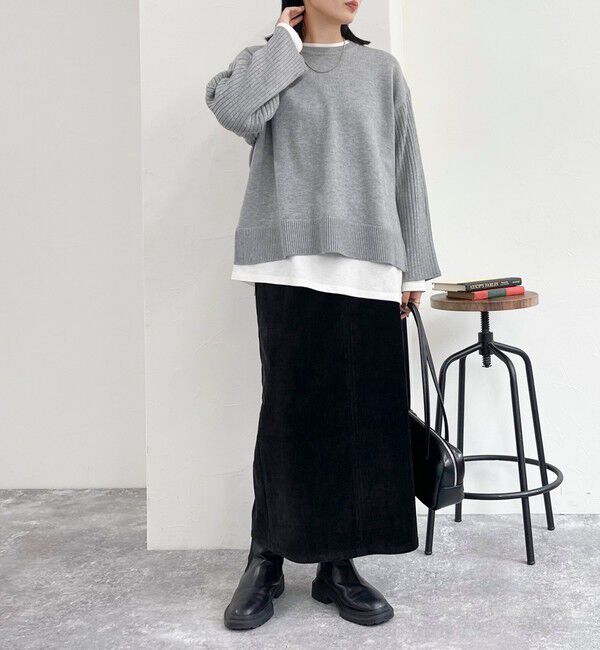 fredy emue「袖リブオーバーニットプルオーバー」|ニット・セーター|