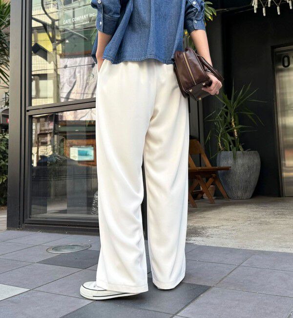 fredy emue「【累計販売数4万本突破！】とろみツイルストレートイージーパンツ」|チノ|