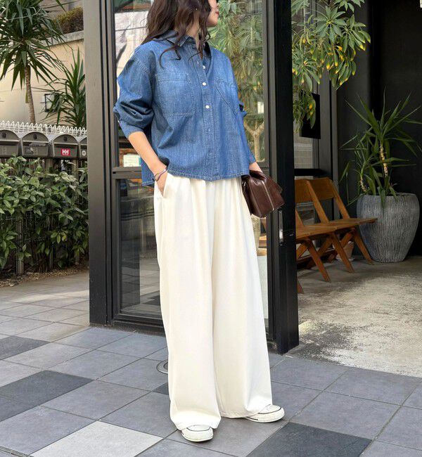 fredy emue「【累計販売数4万本突破！】とろみツイルストレートイージーパンツ」|チノ|