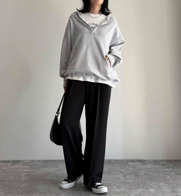 fredy emue「とろみツイルタックスラックス【レングス長め丈あり】」|スラックス|