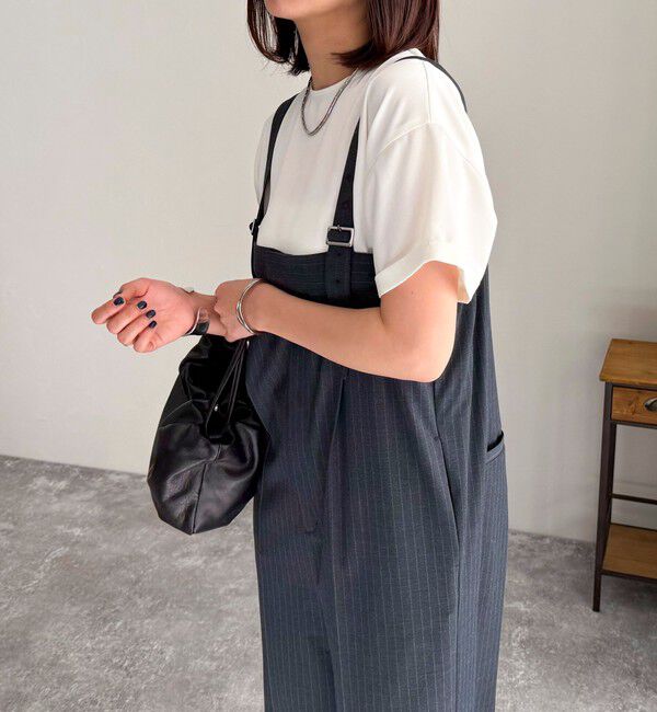 fredy emue「【WEB限定カラーあり】サテン半袖Tシャツブラウス」|シャツ・ブラウス|