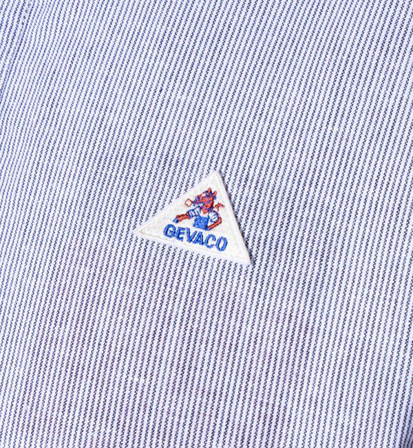 GLOSTER「【GEVACO/ゲバコ】コットンリネン プルオーバーシャツ ワンポイントロゴ ストライプ」|シャツ・ブラウス|