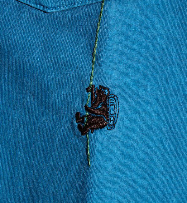 FREDY MAC「【COBMASTER/コブマスター】天竺ピグメント加工 クライマーベアーポケット刺繍Tシャツ」|Tシャツ・カットソー|