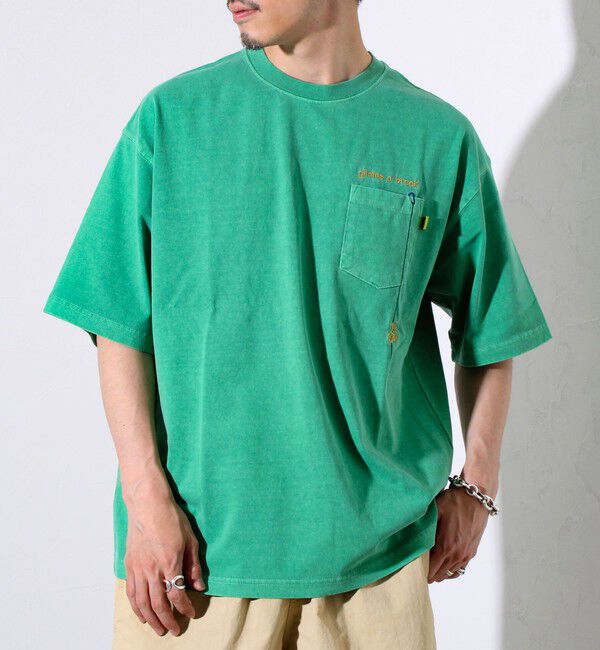 FREDY MAC「【COBMASTER/コブマスター】天竺ピグメント加工 クライマーベアーポケット刺繍Tシャツ」|Tシャツ・カットソー|