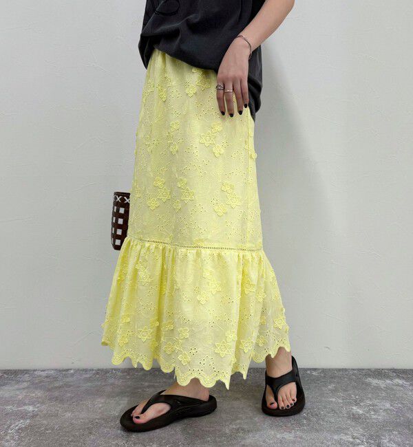 fredy emue「コットンレースギャザースカート」|スカート|