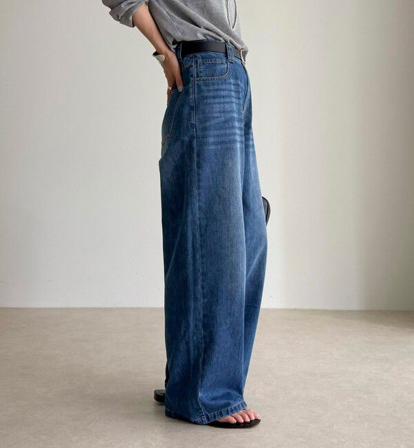 fredy emue「カラーストレートデニムパンツ」|デニム|