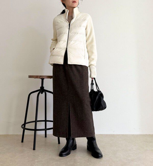 fredy emue「【TAION/タイオン】別注HI NECK DOWN JACKET+SLEEVE KNIT」|ダウン|