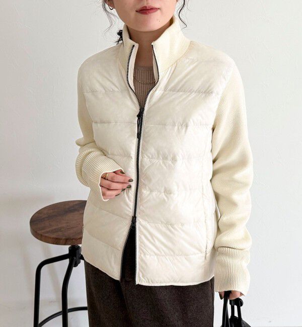 fredy emue「【TAION/タイオン】別注HI NECK DOWN JACKET+SLEEVE KNIT」|ダウン|