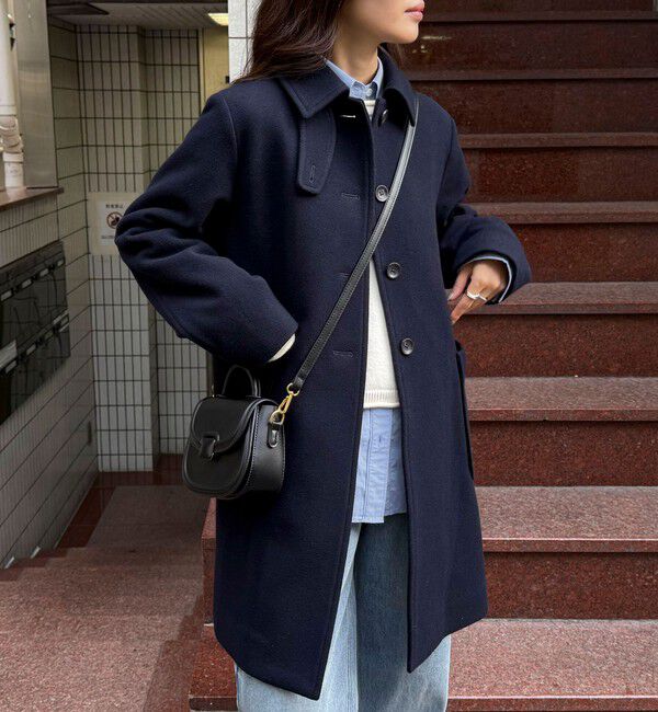 fredy emue「【追加生産決定！】Super100ステンカラーミドルコート」|ダッフルコート|