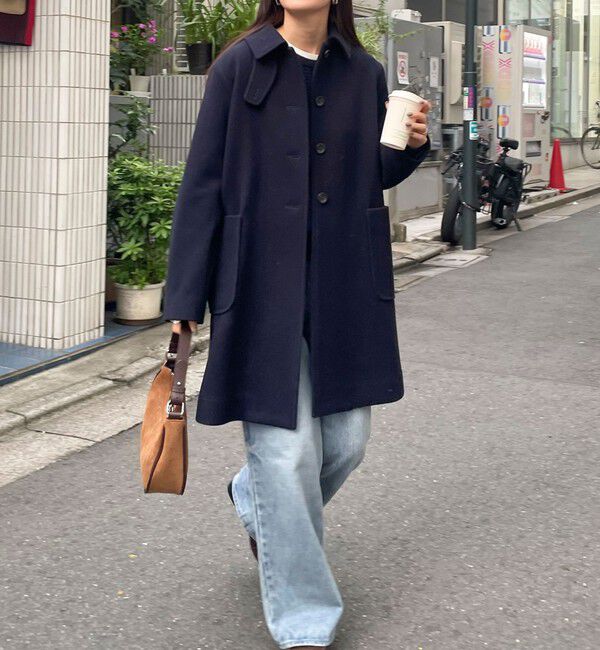 fredy emue「【追加生産決定！】Super100ステンカラーミドルコート」|ダッフルコート|