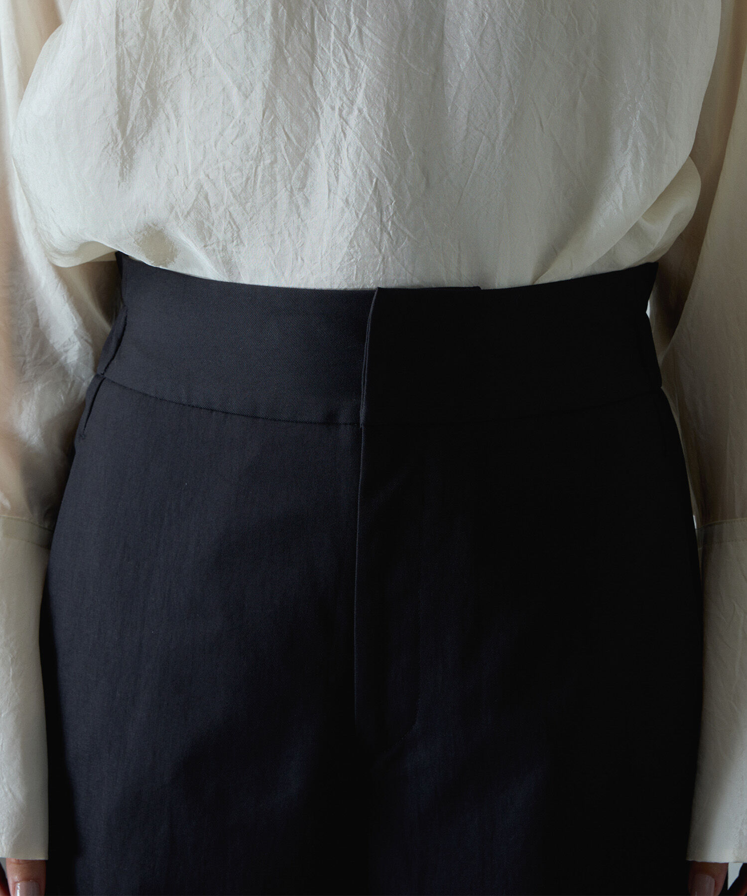 SALON adam et rope'「コットンライクスタイルアップパンツ」|スラックス|