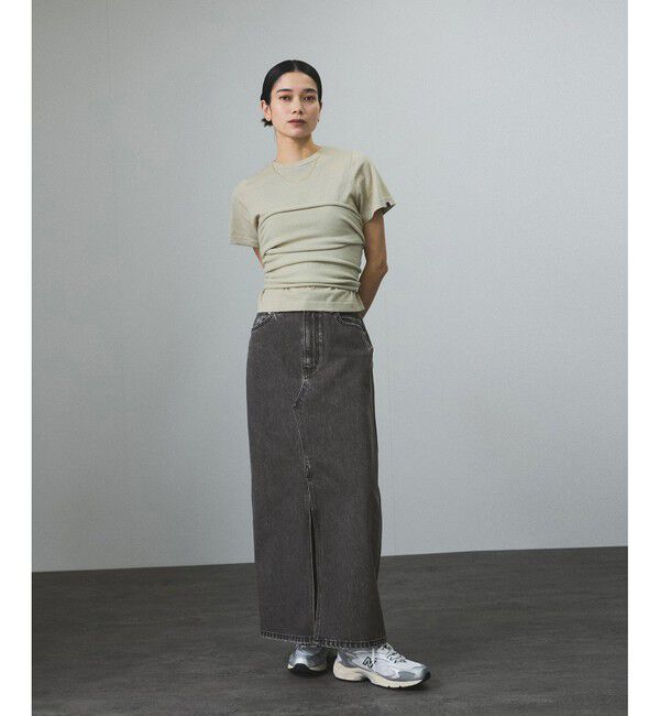 SALON adam et rope'「【WEB限定】リメイクライクデニムスリットスカート」|スカート|
