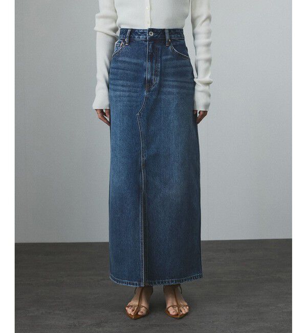 SALON adam et rope'「【WEB限定】リメイクライクデニムスリットスカート」|スカート|