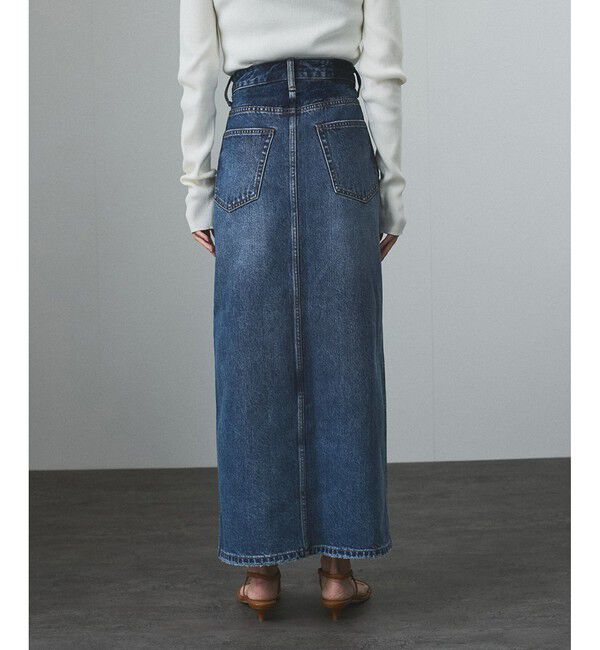 SALON adam et rope'「【WEB限定】リメイクライクデニムスリットスカート」|スカート|