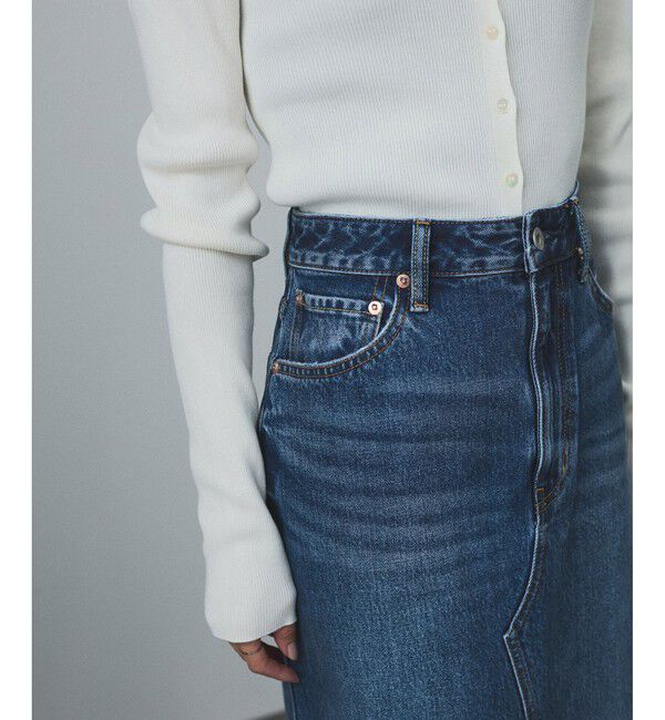 SALON adam et rope'「【WEB限定】リメイクライクデニムスリットスカート」|スカート|