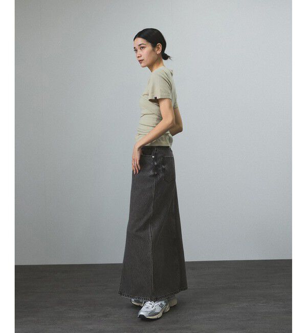 SALON adam et rope'「【WEB限定】リメイクライクデニムスリットスカート」|スカート|