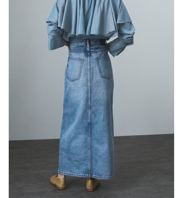 SALON adam et rope'「【WEB限定】リメイクライクデニムスリットスカート」|スカート|