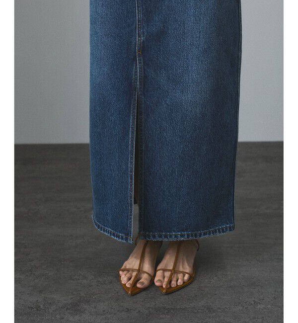 SALON adam et rope'「【WEB限定】リメイクライクデニムスリットスカート」|スカート|