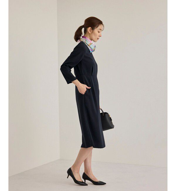 ROPE「トリアセダブルクロスウエストコンシャスワンピース」|ワンピース|