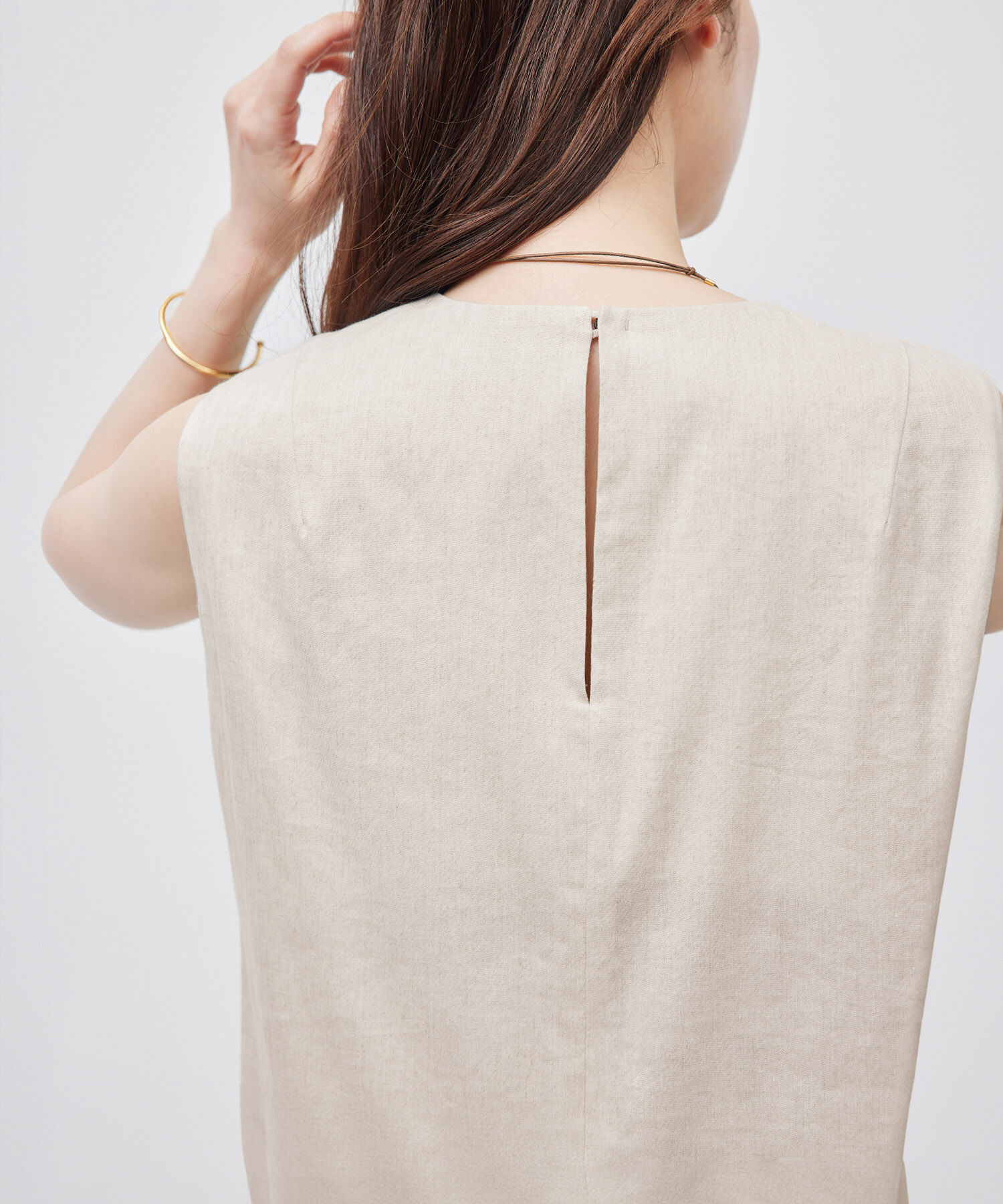 ROPE「麻混ノースリーブワンピース」|ワンピース|