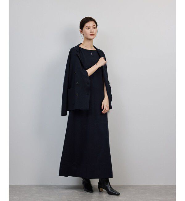 ROPE「シルクコットン総針Aラインワンピース/イージーケア」|ワンピース|