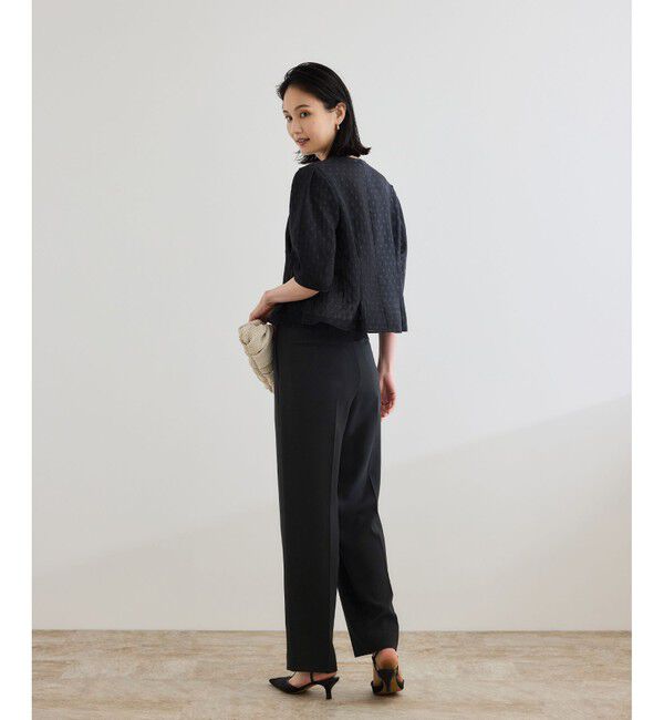 ROPE「【洗える】ダブルクロステーパードパンツ（美人パンツ）」|チノ|