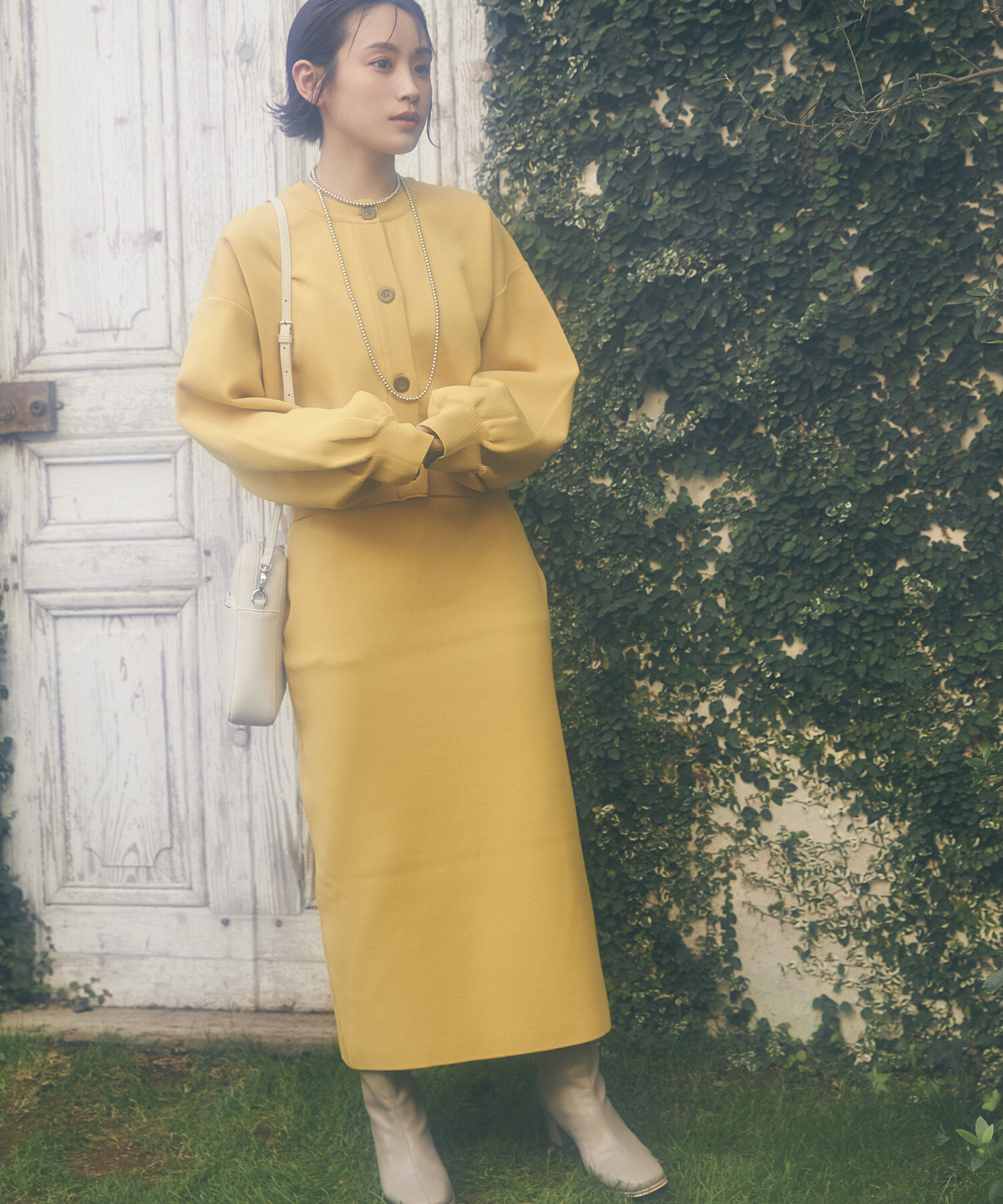 vis-a-vis「【WEB限定】【高橋愛コラボ】前後2WAYスポンジニットタイトスカート【セットアップ対応】」|スカート|