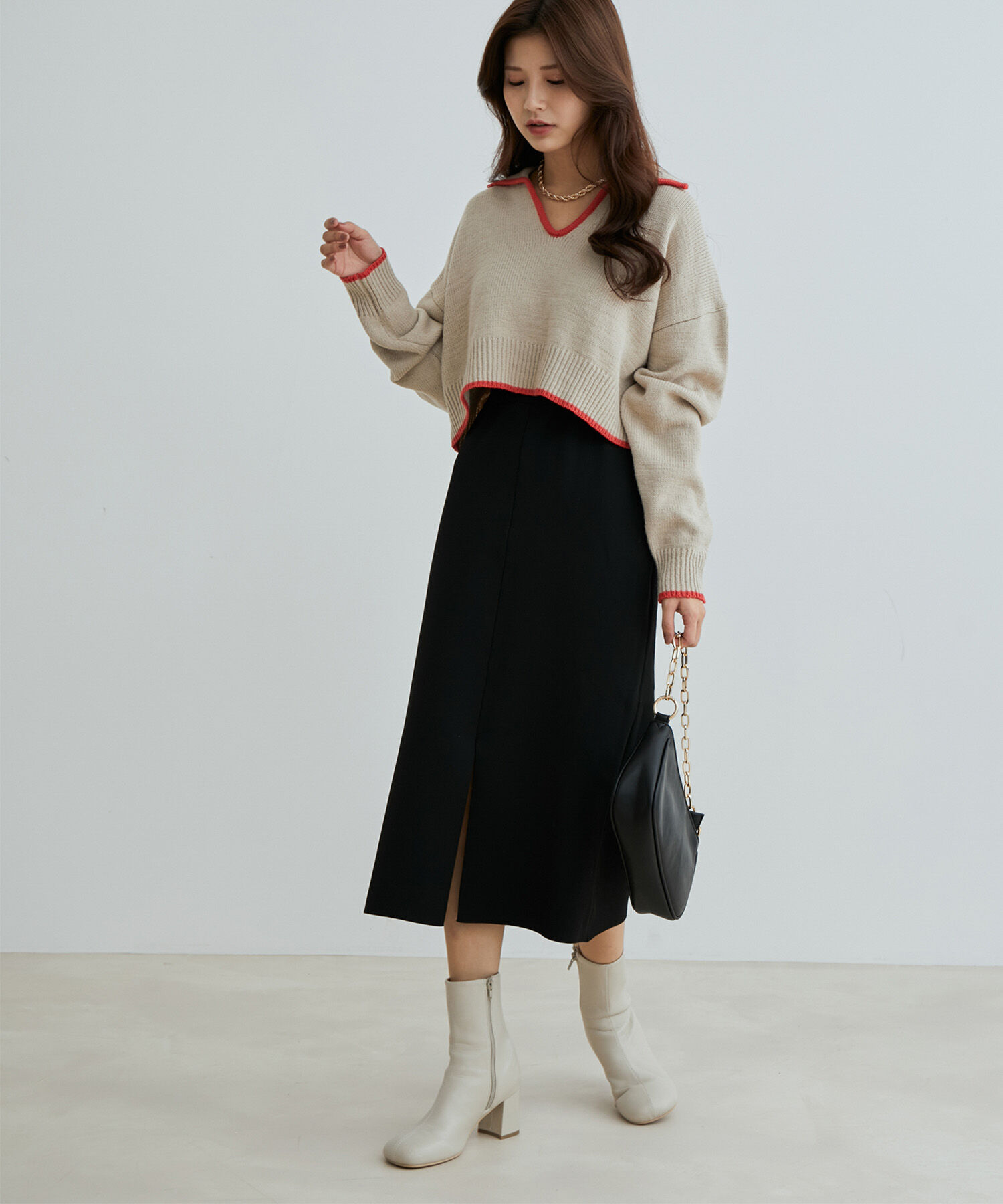 vis-a-vis「【WEB限定】【高橋愛コラボ】前後2WAYスポンジニットタイトスカート【セットアップ対応】」|スカート|