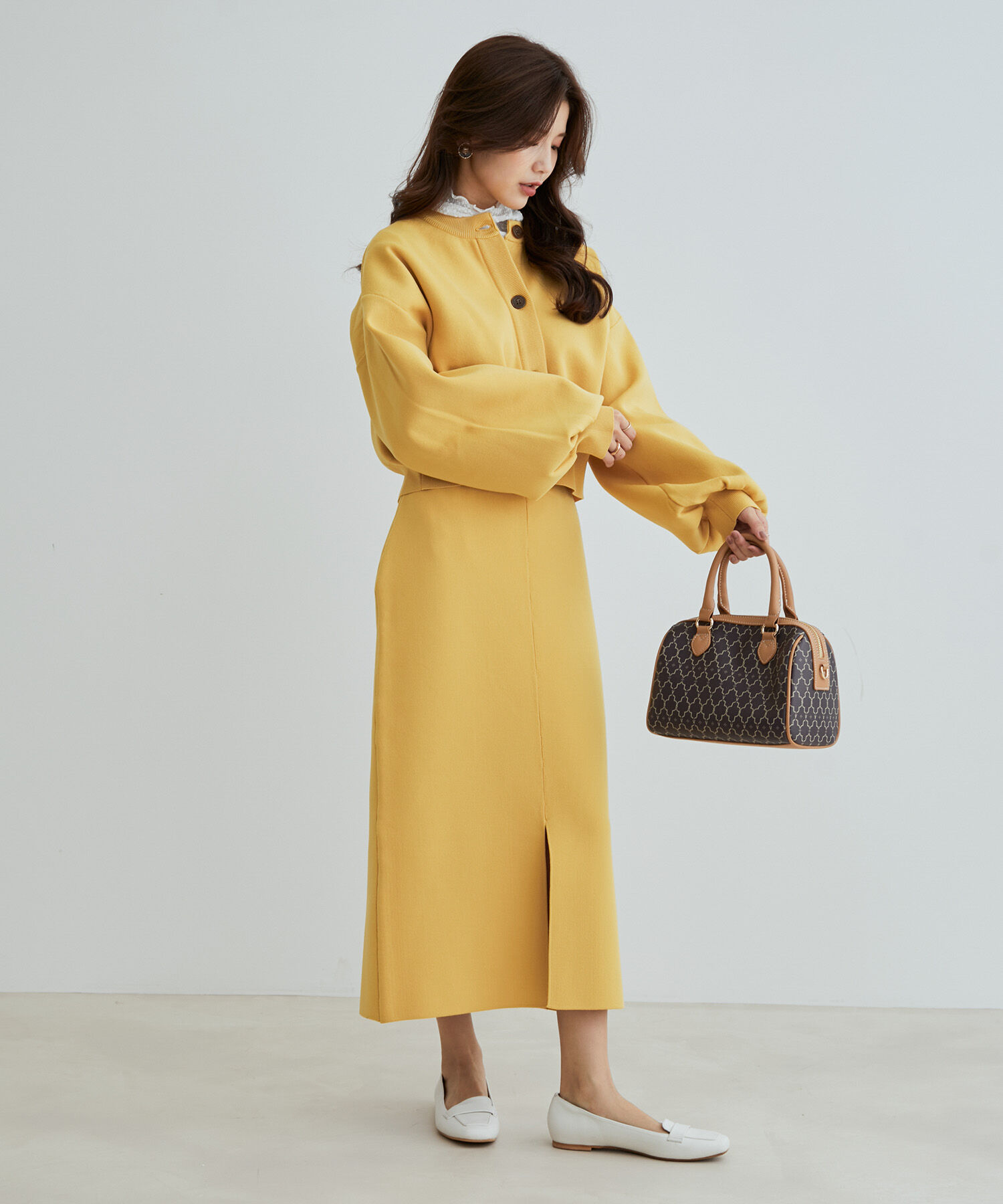 vis-a-vis「【WEB限定】【高橋愛コラボ】前後2WAYスポンジニットタイトスカート【セットアップ対応】」|スカート|