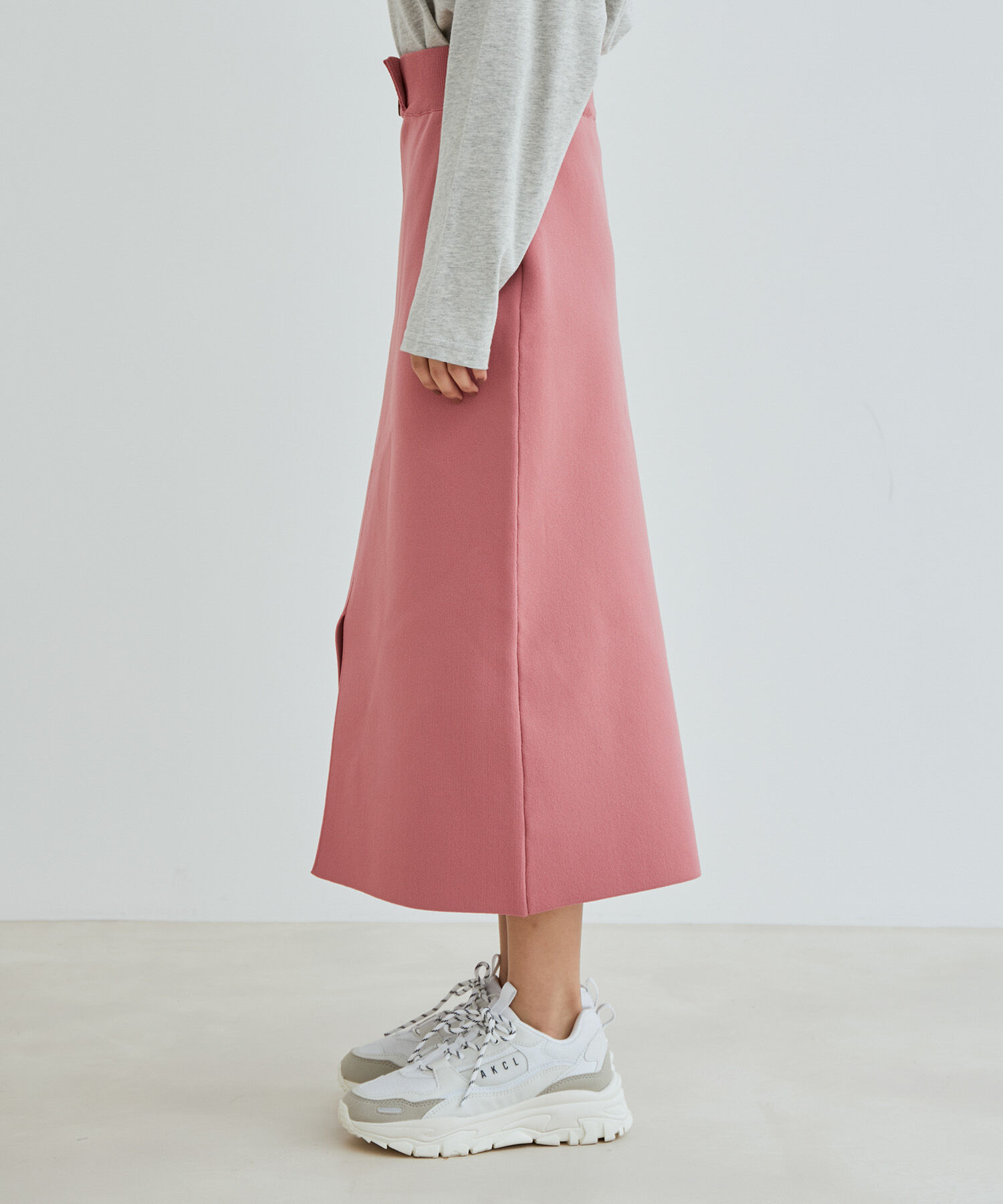 vis-a-vis「【WEB限定】【高橋愛コラボ】前後2WAYスポンジニットタイトスカート【セットアップ対応】」|スカート|