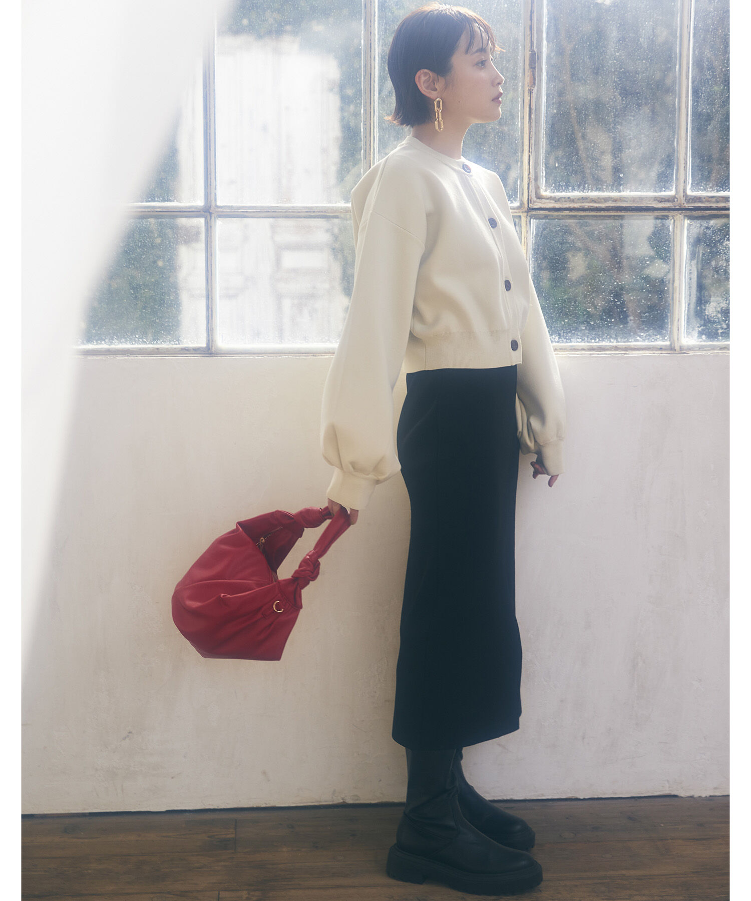 vis-a-vis「【WEB限定】【高橋愛コラボ】前後2WAYスポンジニットタイトスカート【セットアップ対応】」|スカート|