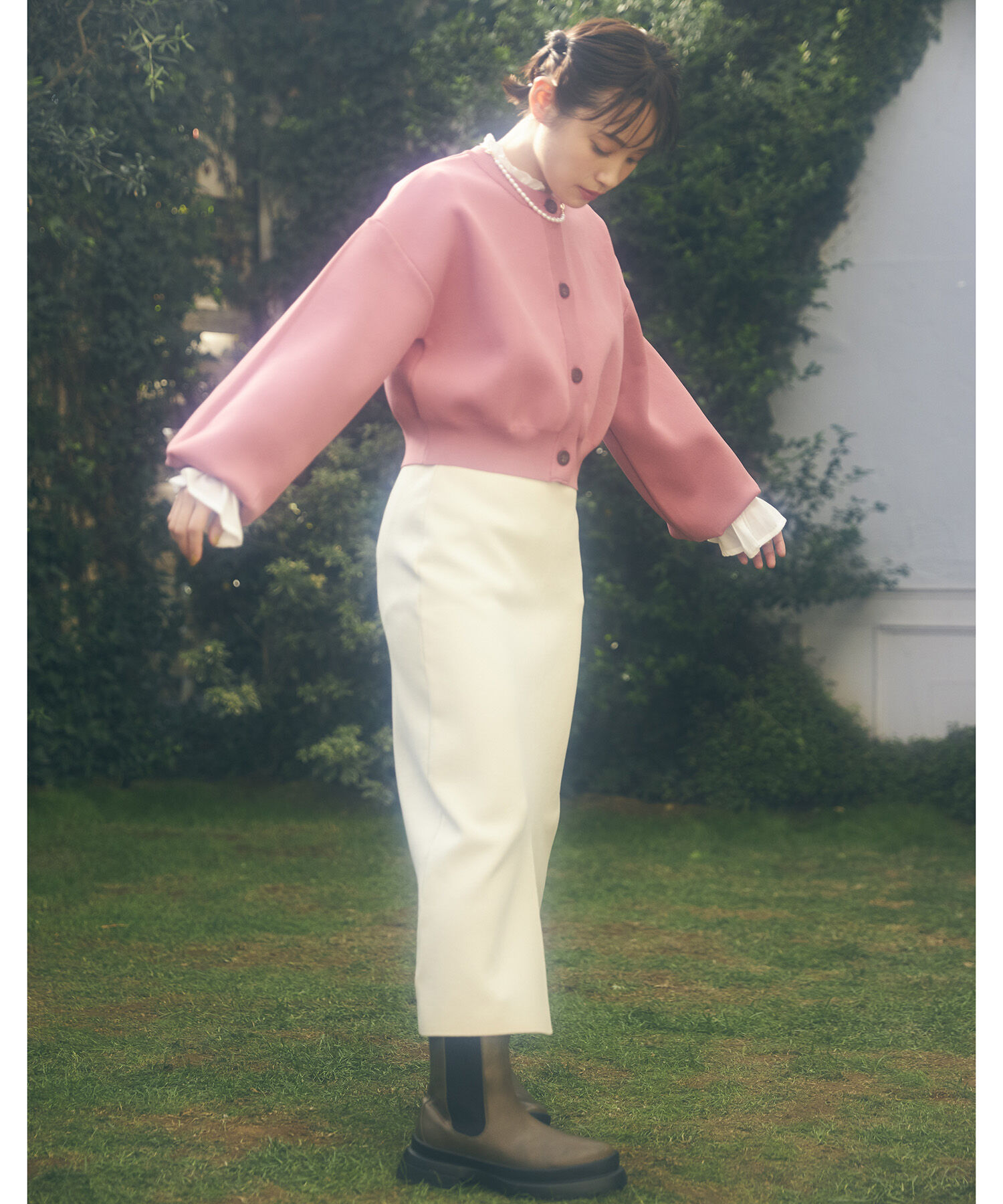 vis-a-vis「【WEB限定】【高橋愛コラボ】前後2WAYスポンジニットタイトスカート【セットアップ対応】」|スカート|