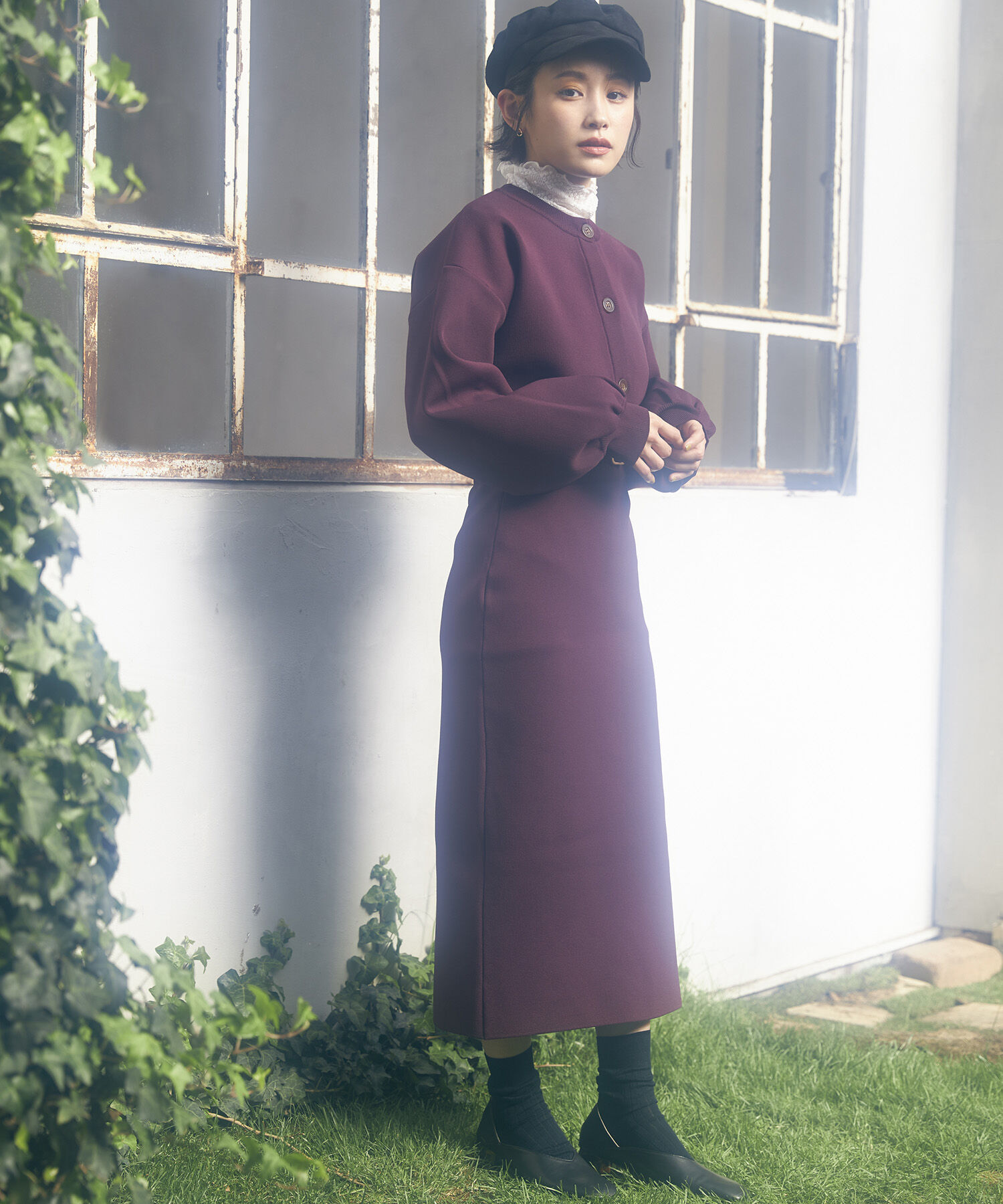 vis-a-vis「【WEB限定】【高橋愛コラボ】前後2WAYスポンジニットタイトスカート【セットアップ対応】」|スカート|