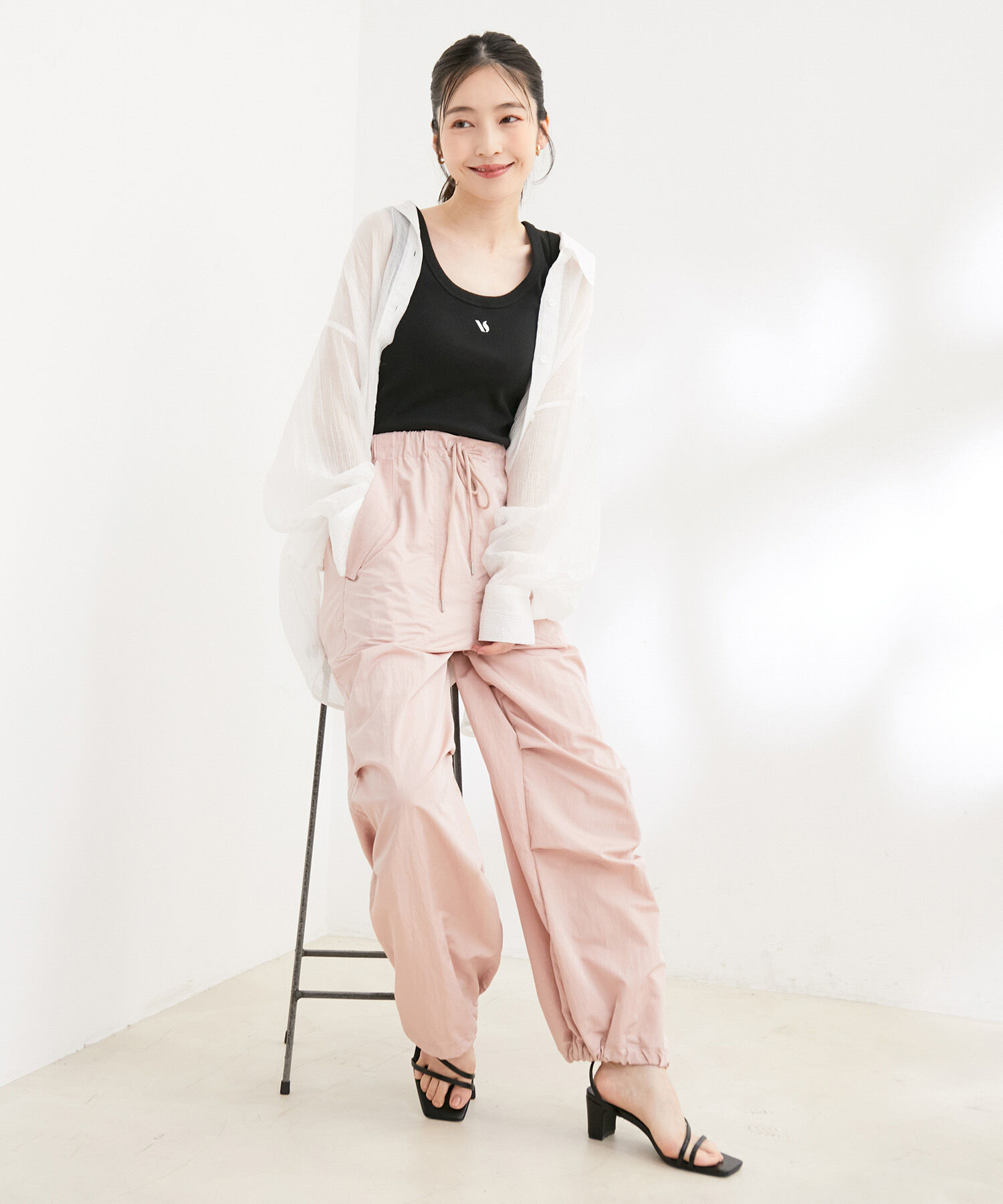 VIS「【洗える】フロントロゴ刺繍タンクトップ」|タンクトップ|