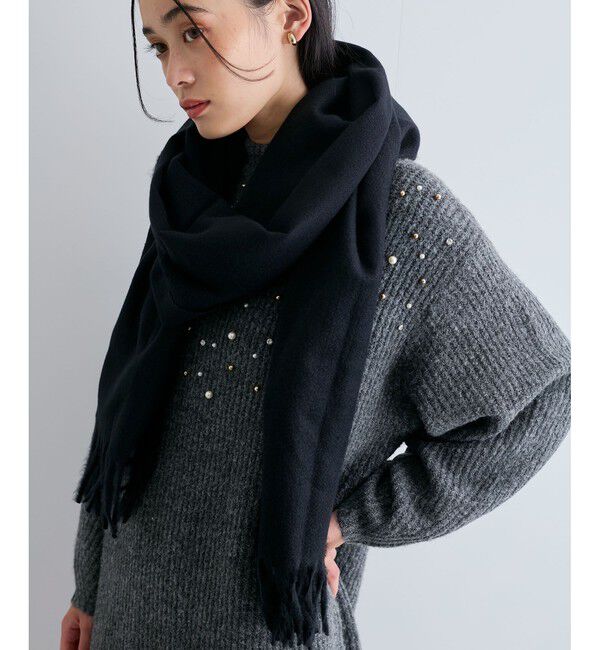 VIS「【リサイクルポリ】なめらかタッチ無地マフラー」|マフラー|