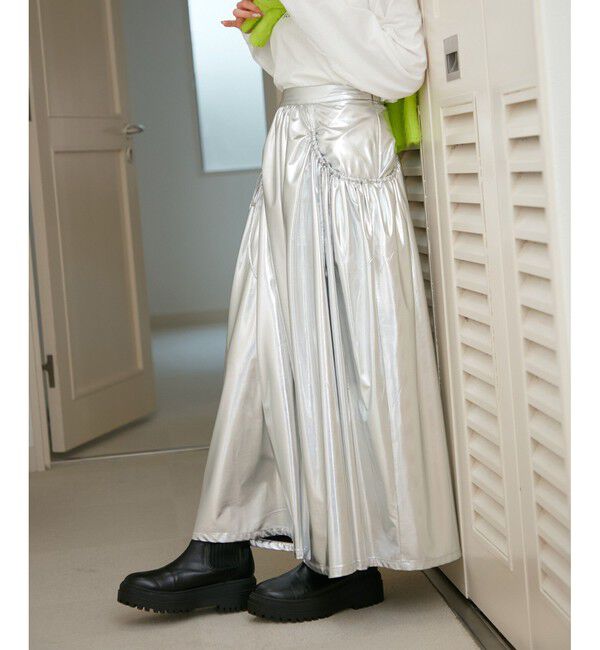 VIS「メタリックギャザースカート」|スカート|