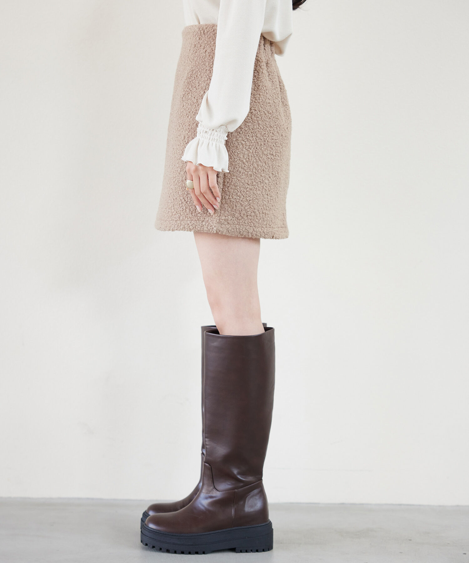 VIS「もこもこボアミニスカート【WEB・アウトレット限定】」|スカート|