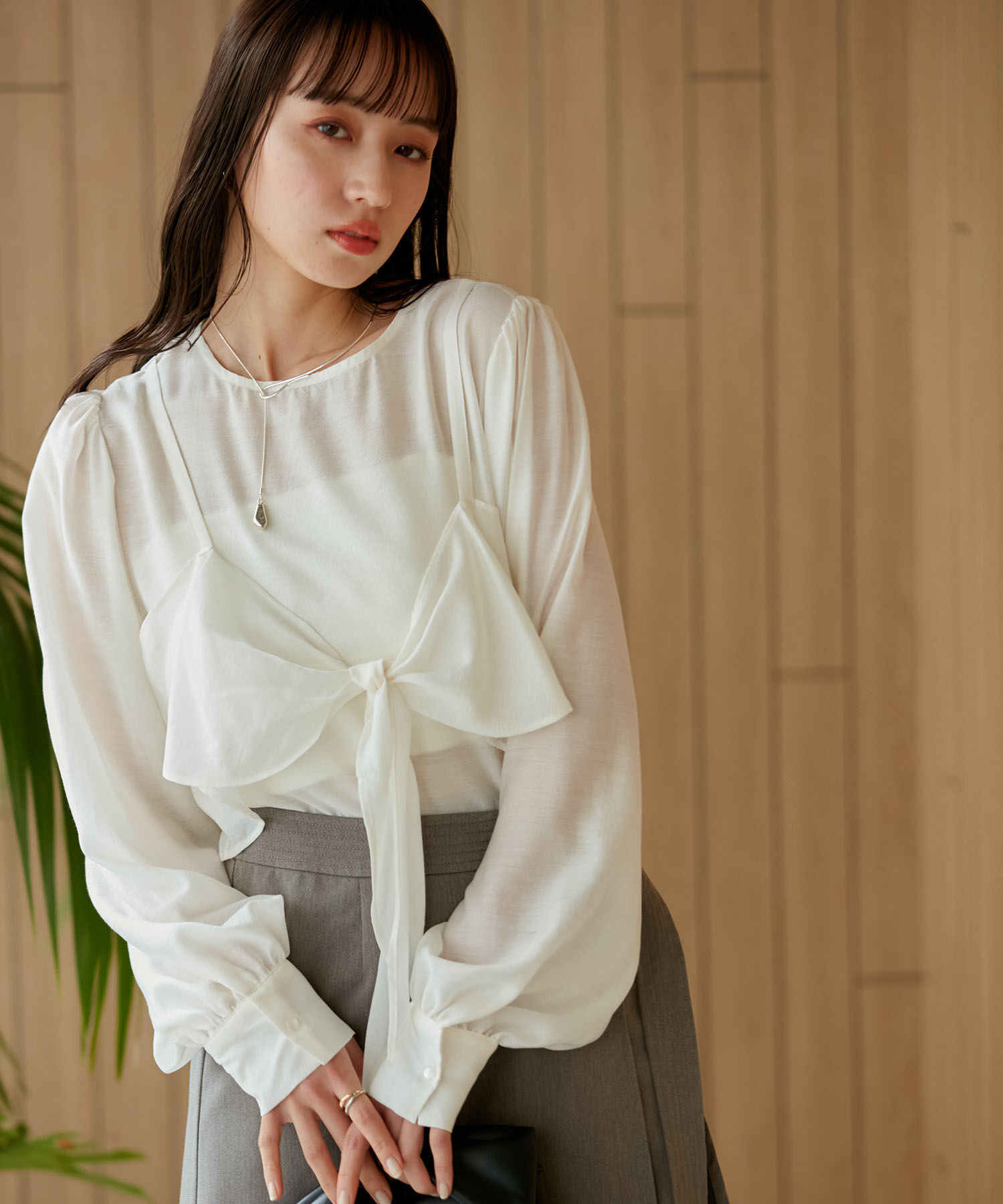 VIS「ビスチェドッキングシアーブラウス」|シャツ・ブラウス|